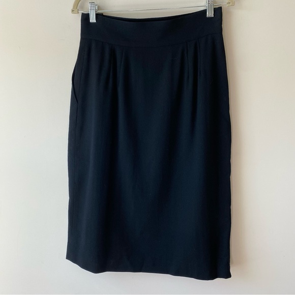 VTG Christian Dior Separates Wool Blazer and Skirt Suit Set Black Size 12 - Picture 16 of 16